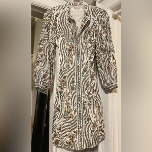 Veronica Beard Nolan Dress Dove  Multi Style2502LN2221476  Size 00 New with Tags